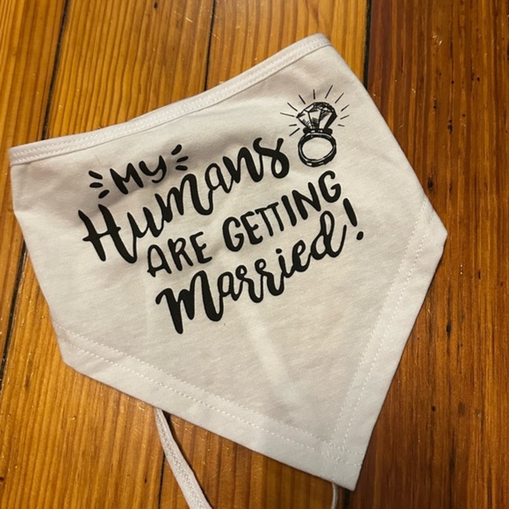 “My Humans are Getting Married” Dog Bandana